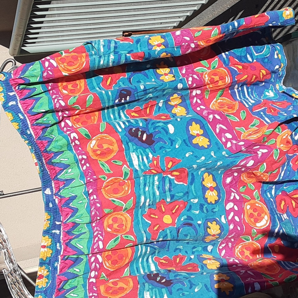 Carole Little shorts colorful floral print size 2X ... 100% cotton